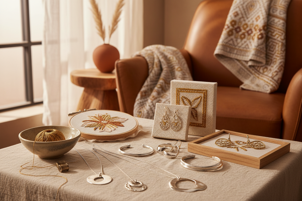 Art, Sterling Silver, and Needlepoint